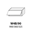 Extom Pakabinama spintelė Sidabrinis W4B 90