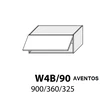 Extom Pakabinama spintelė Sidabrinis W4B 90 AV