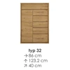 Extom SHETLAND komoda TYP32