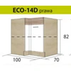 Fadome ECONO pastatoma kampinė spintelė ECO-14D (dešininė)