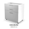Halmar VENTO D3S-80/82 pastatoma virtuvinė spintelė