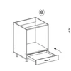 Halmar VENTO DP-60/82 pastatoma virtuvinė spintelė orkaitei
