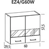 Liveo Pakabinama spintelė ELIZA EZ4/G60W 60