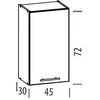 Liveo Pakabinama spintelė TIFFANY T4/G45
