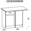 Liveo Pastatoma kampinė spintelė ELIZA EZ18/D100NW venge