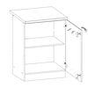 Liveo Pastatoma spintelė ELIZA EZ10/D40 LP 40 cm venge