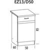Liveo Pastatoma spintelė ELIZA EZ13/D50 LP 50 venge