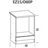 Liveo Pastatoma spintelė orkaitei ELIZA EZ15/D60P rijeka