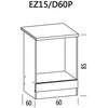 Liveo Pastatoma spintelė orkaitei ELIZA EZ15/D60P venge