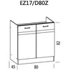Liveo Pastatoma spintelė plautuvei ELIZA EZ17/D80 venge