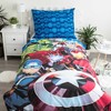 Patalynė świecąca w ciemności 140x200 Avengers 7851 bawełniana poszewka 70x90 mėlyna