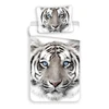 Patalynė bawełniana 140x200 Tygrys balta 8088 Tiger baltas poszewka 70x90