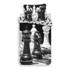 Patalynė bawełniana 140x200 szachy poszewka 70x90 chess August 23