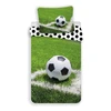 Patalynė bawełniana 140x200 Futbolo kamuolys boisko Football žalia ball 4317 młodzieżowa piłkarska kibica