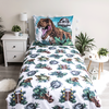 Patalynė świecąca w ciemności 140x200 Dinozaur Jurassic World Roar bawełniana poszewka 70x90