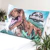Patalynė świecąca w ciemności 140x200 Dinozaur Jurassic World Roar bawełniana poszewka 70x90