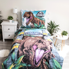 Patalynė świecąca w ciemności 140x200 Dinozaur Jurassic World Roar bawełniana poszewka 70x90