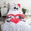 Patalynė bawełniana 140x200 Myszka Miki i Mini serce 1032 Minnie Mickey Mouse love poszewka 70x90
