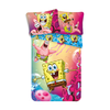Patalynė bawełniana 140x200 Sponge Bob Kanciastoporty 0920 Patryk Rozgwiazda gąbka SpongeBob