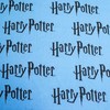 Prześcieradło bawełniane su gumką 90x200 Harry Potter mėlyna 8520 napisy vaikams