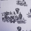 Locomotive Vaikiška paklodė su guma, 90x200+25 cm