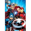 Kocyk su mikrofibry 100x150 Avengers Heroes mėlyna raudona JF23