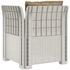1-Vietis Kėdė su Pagalvėlėmis, Atrodo kaip Ratano PP Balta