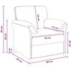 1 vietos sofa Kreminė 88 x 83 x 95 cm Aksomas