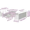 Sodo Sofų Rinkinys 13 vnt. 9-Vietų skaičius Juoda ir kreminė