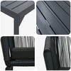 Sodo valgomojo komplektas 9 pcs Juoda poliratanas
