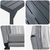 Sodo valgomojo komplektas 9 pcs Pilka poliratanas