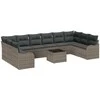 Lauko baldų komplektas Sodo Sofų Rinkinys Pilka 55 x 55 x 37 cm poliratanas
