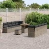 Sodo Sofų Rinkinys su pagalve su saugykla Pilka 90 x 55 x 71 cm
