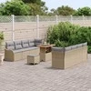Sodo Sofų Rinkinys su pagalve 11 pcs Bežinė ir šviesiai pilka