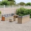 Sodo Sofų Rinkinys su pagalve 11 pcs Bežinė ir šviesiai pilka