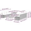 Sodo Sofų Rinkinys Juoda 90 x 55 x 71 cm Poli ratanas