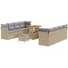 Sodo Sofų Rinkinys 11 pcs smėlio ir šviesiai pilkos spalvos