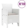 Sodo valgomojo komplektas su pagalve 11 pcs Balta ir taupe