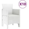 Sodo valgomojo komplektas 11 pcs Balta Ratana ir Plienas