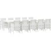 Sodo valgomojo komplektas 11 pcs Balta Ratana ir Plienas