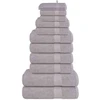 Rankšluostis Rankšluosčių rinkinys, 12vnt., pilki, 100% medvilnė, 360g/m²