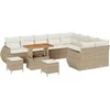 Sodo Sofų Rinkinys 12 pcs Bežinė ir kreminė Poli ratanas