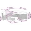 Sofa Sodo Sofų Rinkinys 12 pcs smėlio ir šviesiai pilkos spalvos