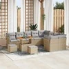 Sofa Sodo Sofų Rinkinys 12 pcs smėlio ir šviesiai pilkos spalvos