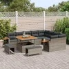 Sodo Sofų Rinkinys su pagalve 12 pcs Pilka