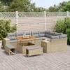 Sodo Sofų Rinkinys su pagalve 12 pcs Bežinė ir šviesiai pilka