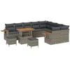 Sodo Sofų Rinkinys su pagalve 12 pcs Pilka