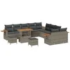 Sodo Sofų Rinkinys su pagalve 13 pcs Pilka