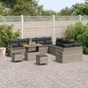 Sodo Sofų Rinkinys su pagalve su saugykla 13 pcs Pilka