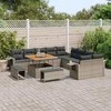 Lauko baldų komplektas Sodo Sofų Rinkinys 13 pcs Pilka poliratanas